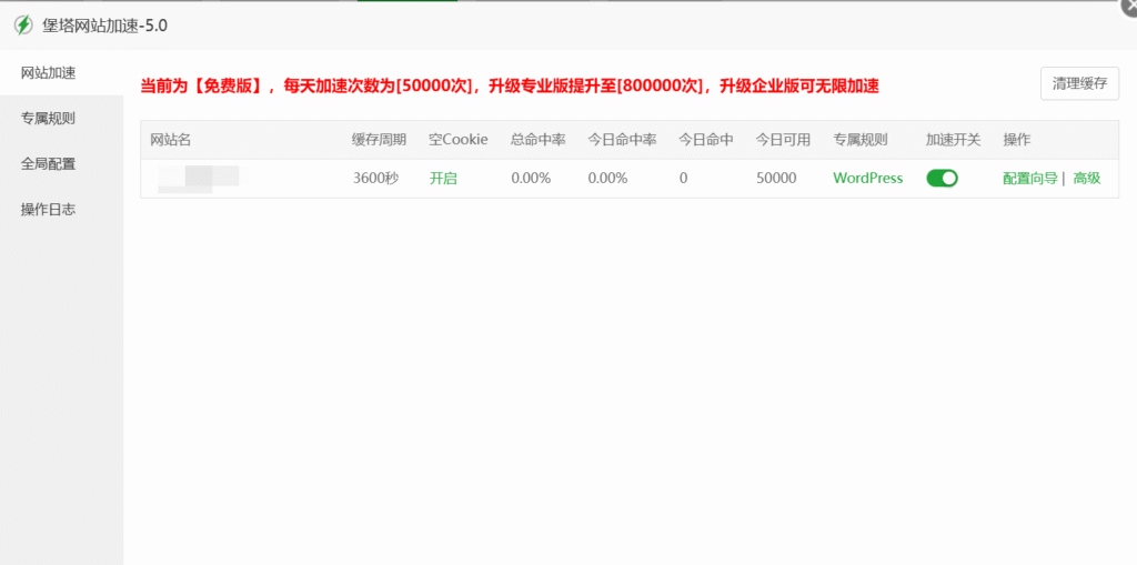 宝塔网站加速插件 – 让WordPress加载更快速插图1 宝塔网站加速插件 – 让WordPress加载更快速插图1