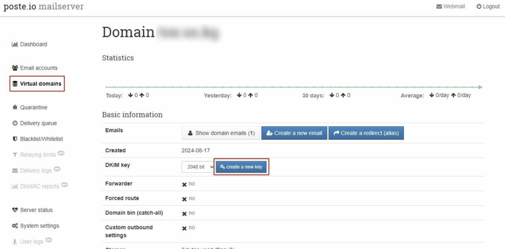 搭建开源邮局系统 Poste.io 实现自建域名邮箱服务插图3 搭建开源邮局系统 Poste.io 实现自建域名邮箱服务插图3